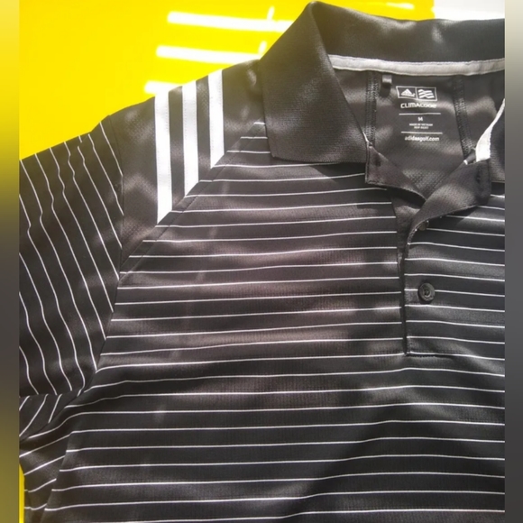 Adidas Climacool "Pencil Stripe" Golf Shirt. Sz. M Very good condition - Picture 2 of 9